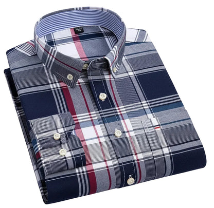 BHS - Premium Cotton Oxford Striped Shirt – Elegant Business Style