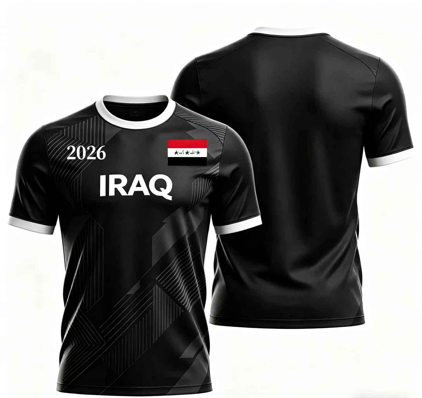 BHS - IRAQ World Cup 2026 Flag Quick Dry Soccer Jersey Unisex Sports Tee Fans Gift
