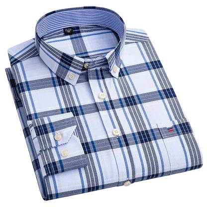 BHS - Premium Cotton Oxford Striped Shirt – Elegant Business Style