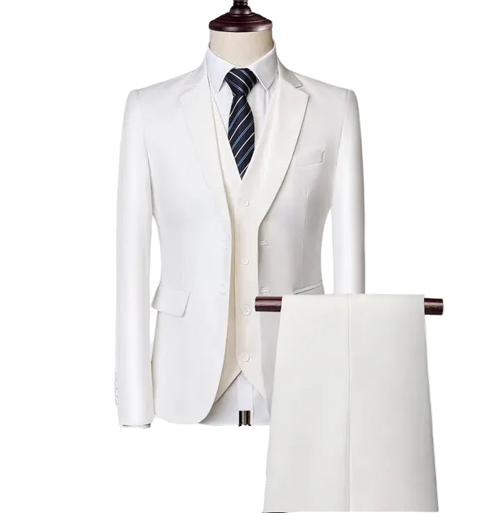 BHS - Luxury Italian Slim Fit Suit – 3 Pcs Premium Wedding Elegance