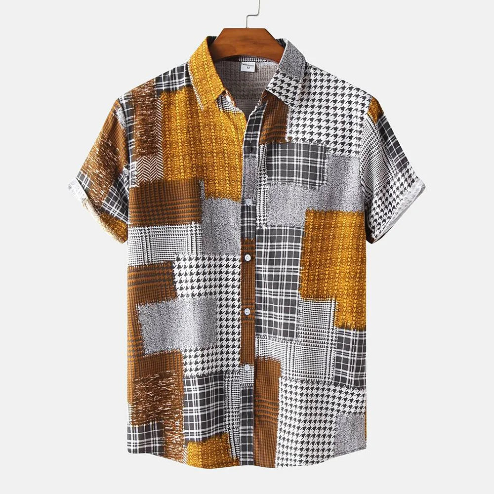 BHS - Vintage Patchwork Summer Shirt – 2026 Trend Hawaiian Style