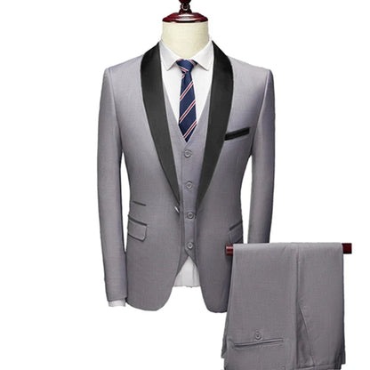 BHS -  Business Groom Wedding Dress Formal Blazer Pants Waistcoat