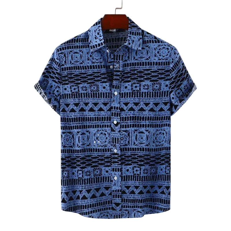 BHS - Luxury Retro Geometric Shirt – European Summer Statement Style