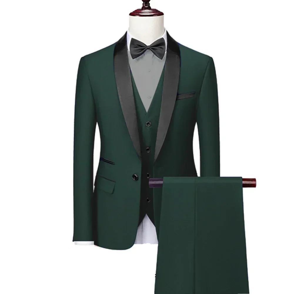 BHS -  Business Groom Wedding Dress Formal Blazer Pants Waistcoat