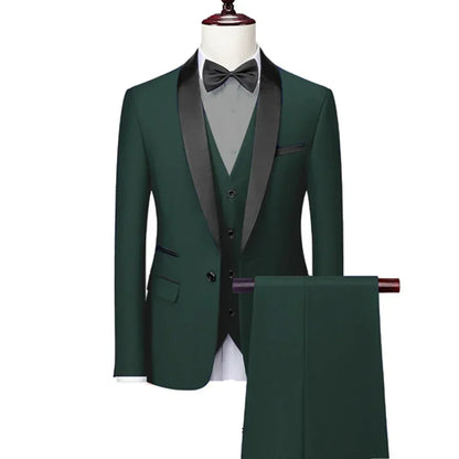 BHS -  Business Groom Wedding Dress Formal Blazer Pants Waistcoat