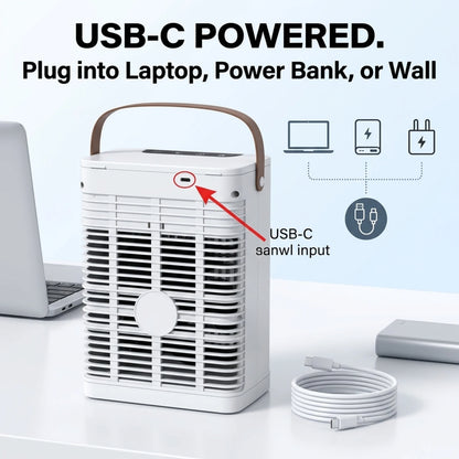 BHS - 5-Speed Portable Personal Air Cooler with LED Light & Timer