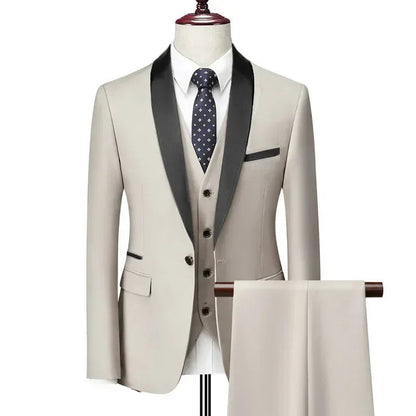 BHS -  Business Groom Wedding Dress Formal Blazer Pants Waistcoat