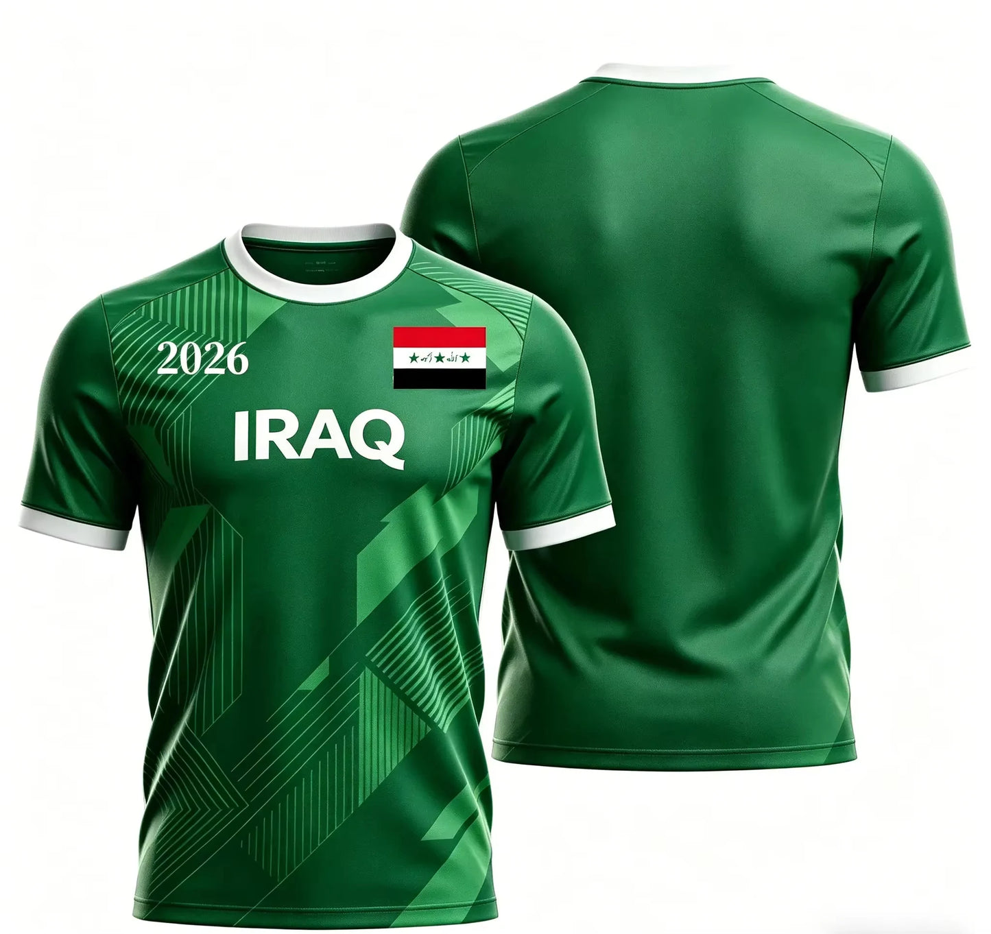 BHS - IRAQ World Cup 2026 Flag Quick Dry Soccer Jersey Unisex Sports Tee Fans Gift