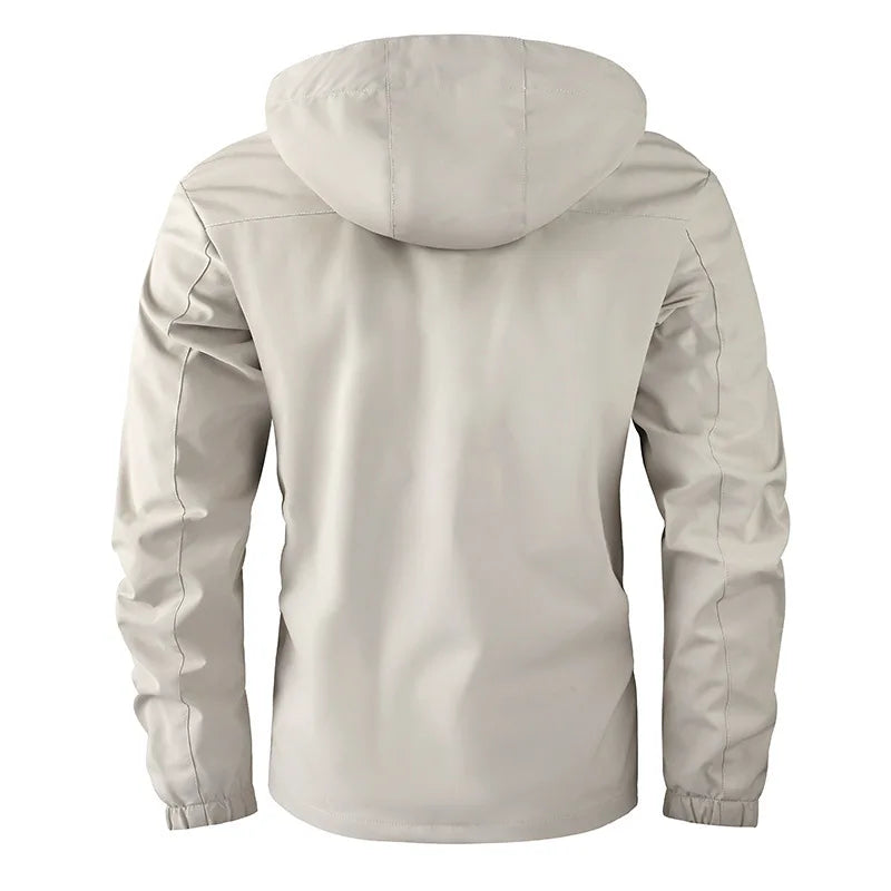 BHS - Fashion Men's Casual Windbreaker Jackets Hooded Jacket Man Waterproof .