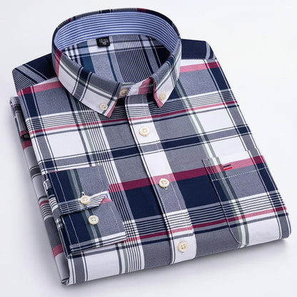 BHS - Premium Cotton Oxford Striped Shirt – Elegant Business Style