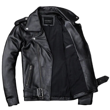 BHS - Men’s Elegant and Luxury Calfskin Leather Rider Jacket
