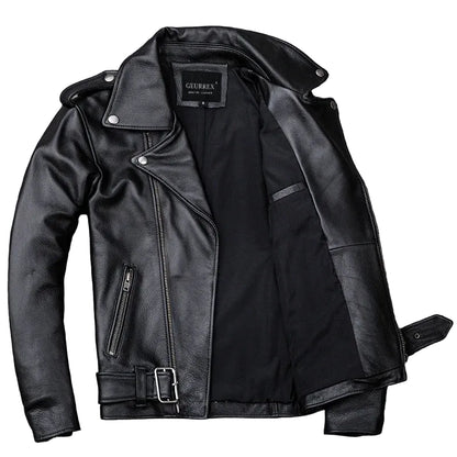 BHS - Men’s Elegant and Luxury Calfskin Leather Rider Jacket
