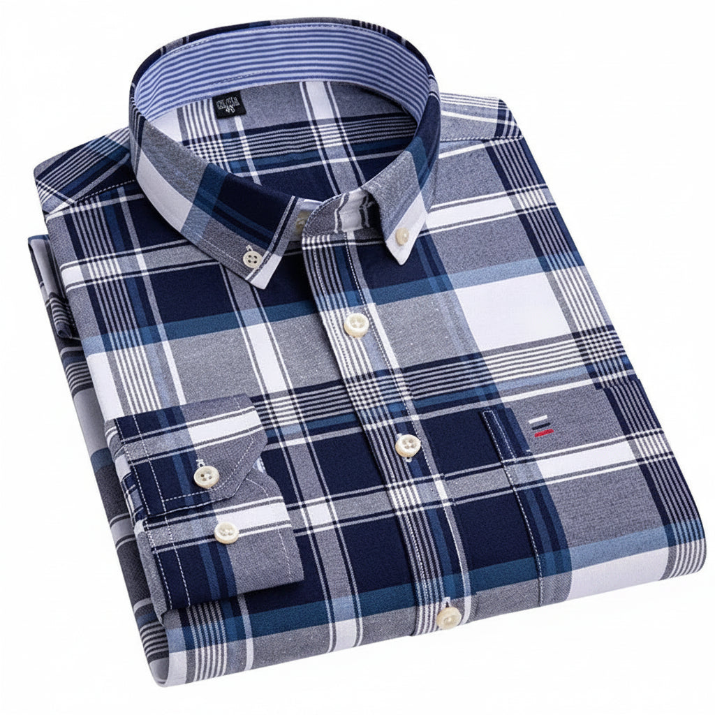 BHS - Premium Cotton Oxford Striped Shirt – Elegant Business Style