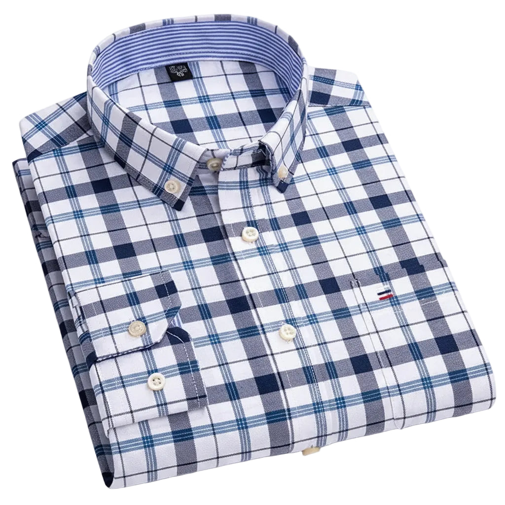 BHS - Premium Cotton Oxford Striped Shirt – Elegant Business Style