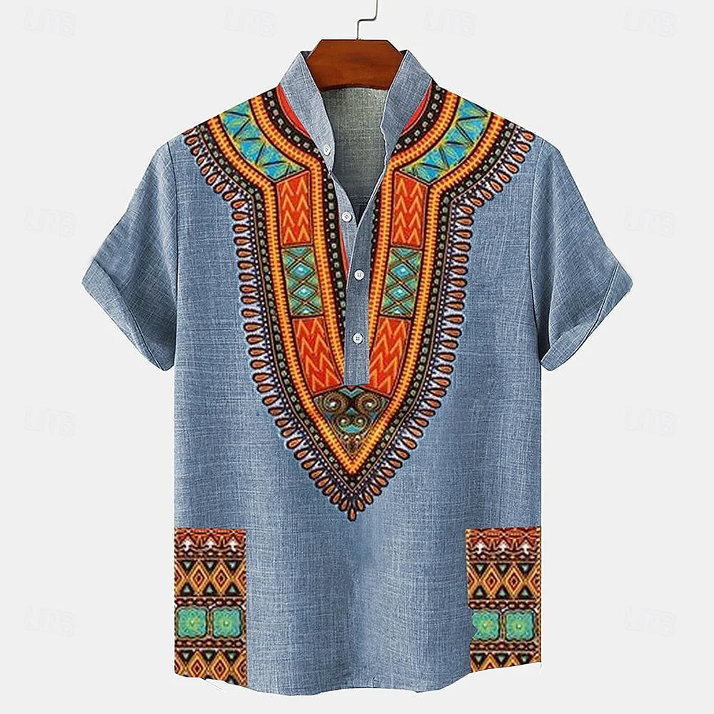 BHS - Premium Full Of Linen Stand Collar Shirt – European Luxury Style