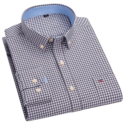 BHS - Premium Cotton Oxford Striped Shirt – Elegant Business Style