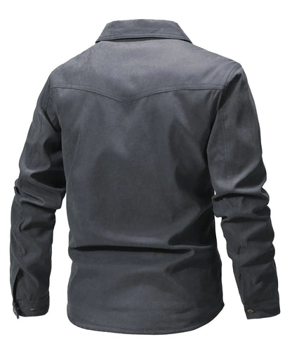 BHS - Premium men’s spring shacket with soft flannel lining, snap button fastening, and a timeless Western-inspired look. A perfect blend of comforts