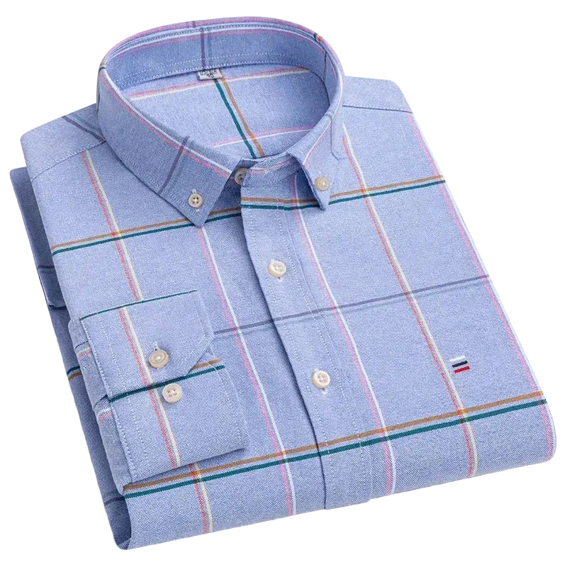 BHS - Premium Cotton Oxford Striped Shirt – Elegant Business Style