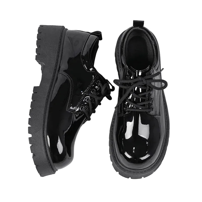 BHS - British Patent Leather Derby Shoes – Luxury Formal Elegance