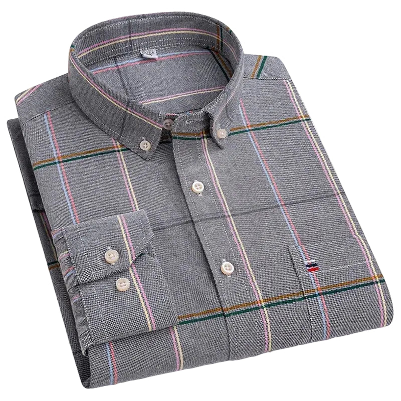 BHS - Premium Cotton Oxford Striped Shirt – Elegant Business Style