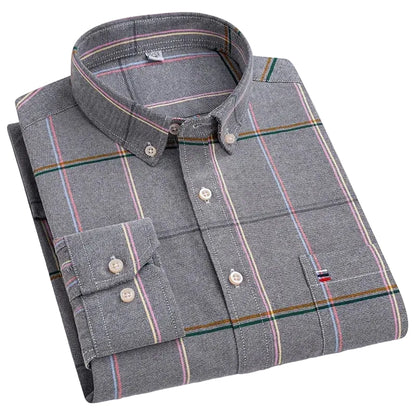 BHS - Premium Cotton Oxford Striped Shirt – Elegant Business Style