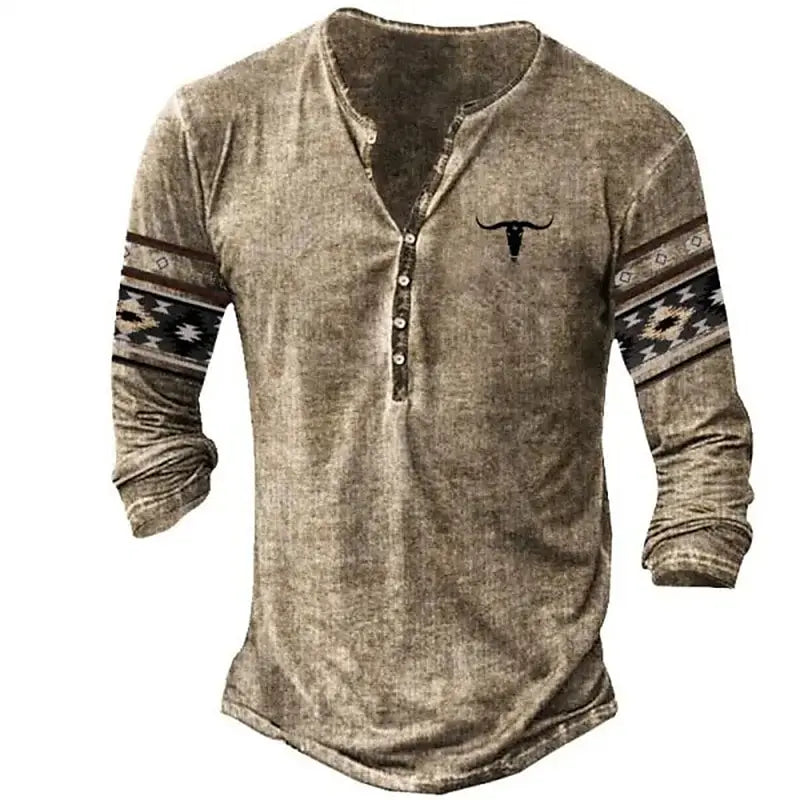 BHS - Vintage Men's T Shirt Yellowstone National Designs Long Sleeve