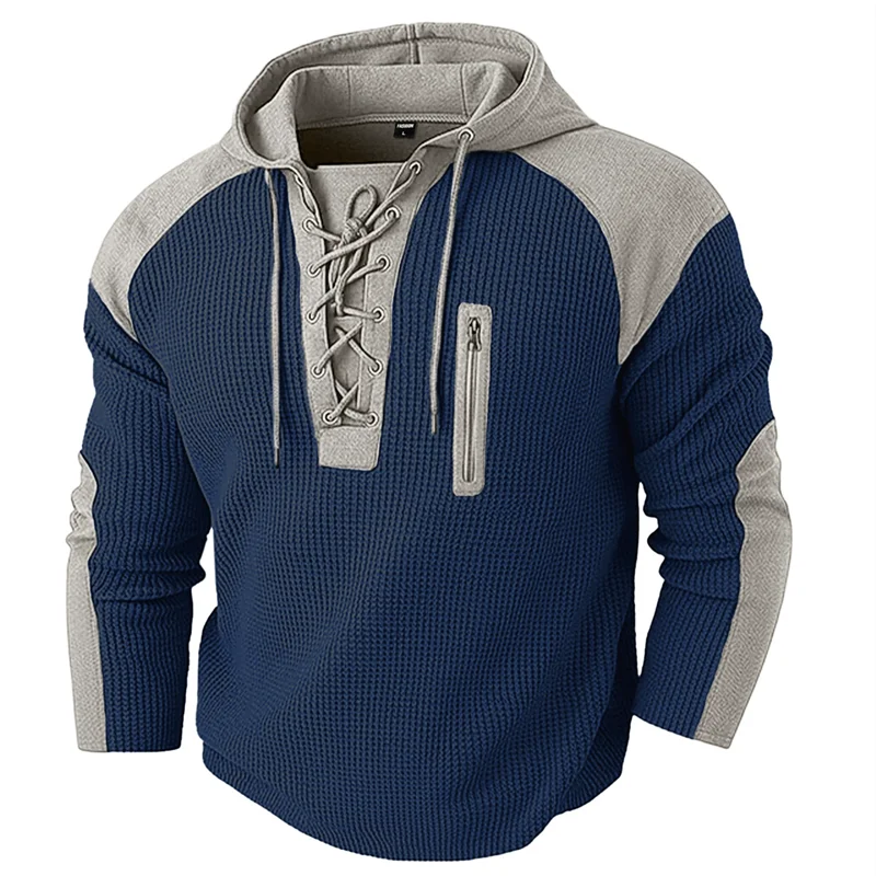 BHS - Luxury Vintage Patchwork Men’s Hoodie – Premium Comfort & Style