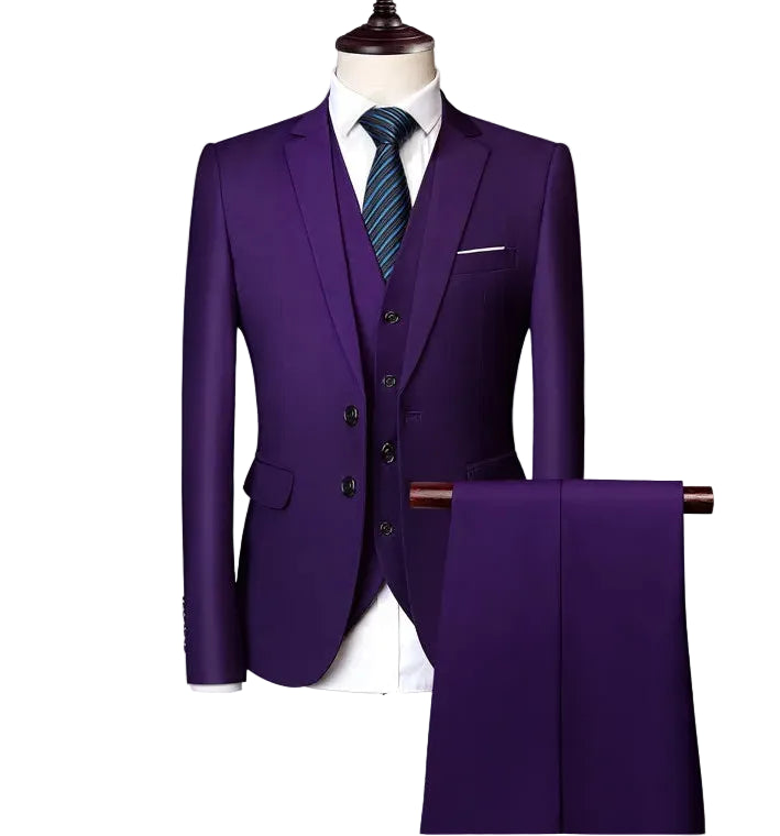 BHS - Luxury Italian Slim Fit Suit – 3 Pcs Premium Wedding Elegance