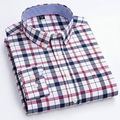 BHS - Premium Cotton Oxford Striped Shirt – Elegant Business Style
