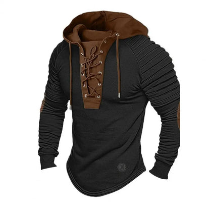 BHS - Premium EU-Standard Patchwork Men’s Hoodie – Luxury Streetwear Style