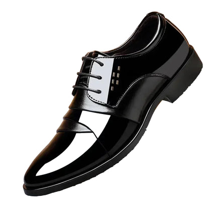BHS - Luxury Patent Leather Oxford Shoes – Timeless Elegance for Modern Gentlemen Wedding and More .