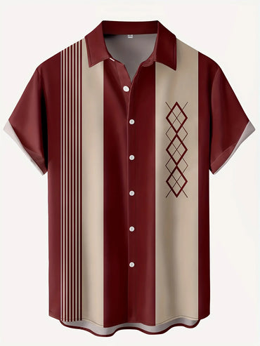 BHS - Hawaii Men's Vintage Shirts Casual Breathable, Premium Summer Style