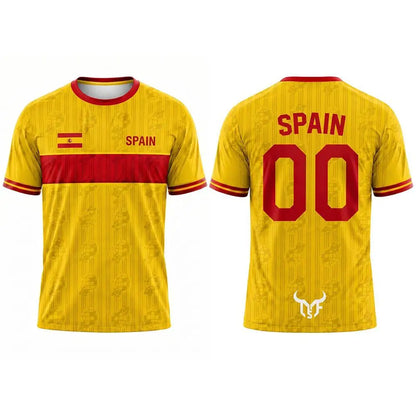 BHS - SPAIN World Cup 2026 Flag Quick Dry Soccer Jersey Unisex Sports Tee Fans Gift