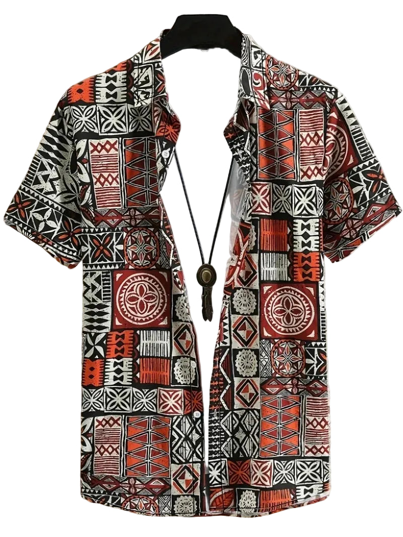 BHS - Summer Premium Paisley Hawaiian Shirt – Oversized Boho Style