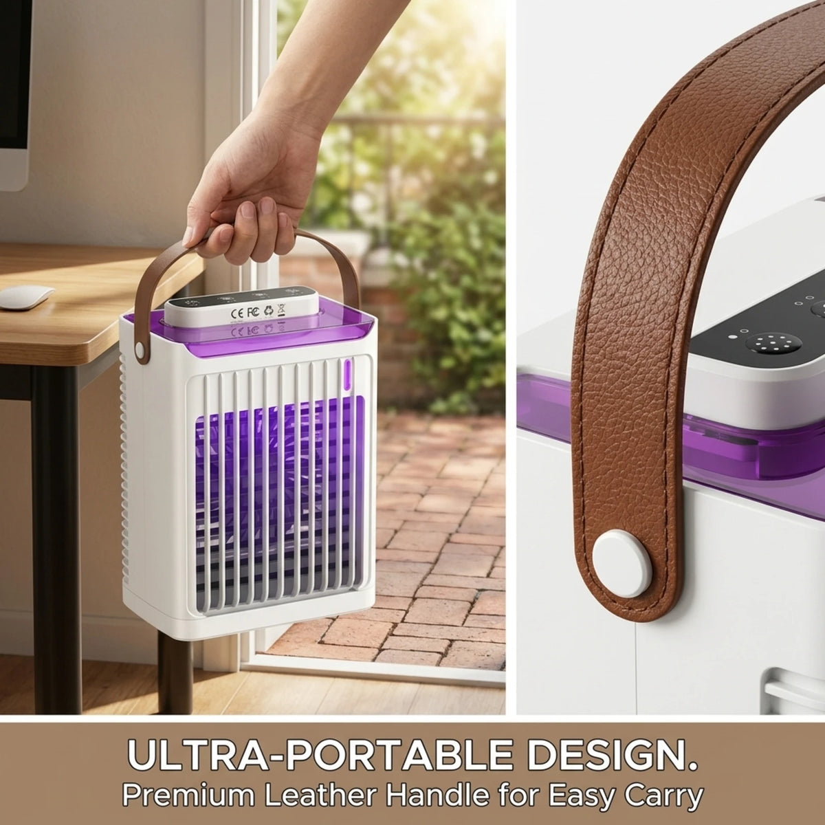 BHS - 5-Speed Portable Personal Air Cooler with LED Light & Timer